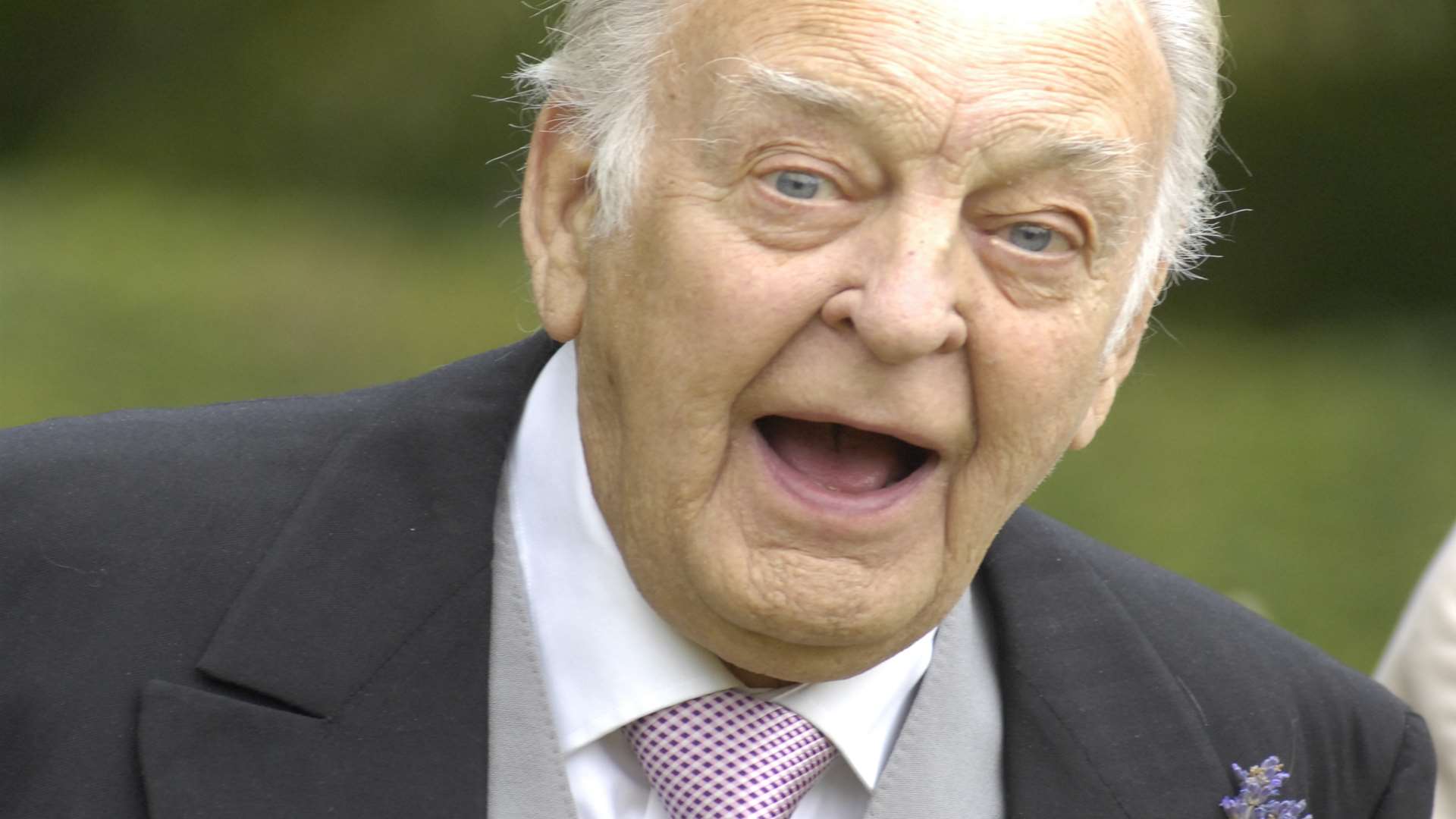 Actor Sir Donald Sinden at his granddaughter Kezia's wedding in Wittersham in 2011