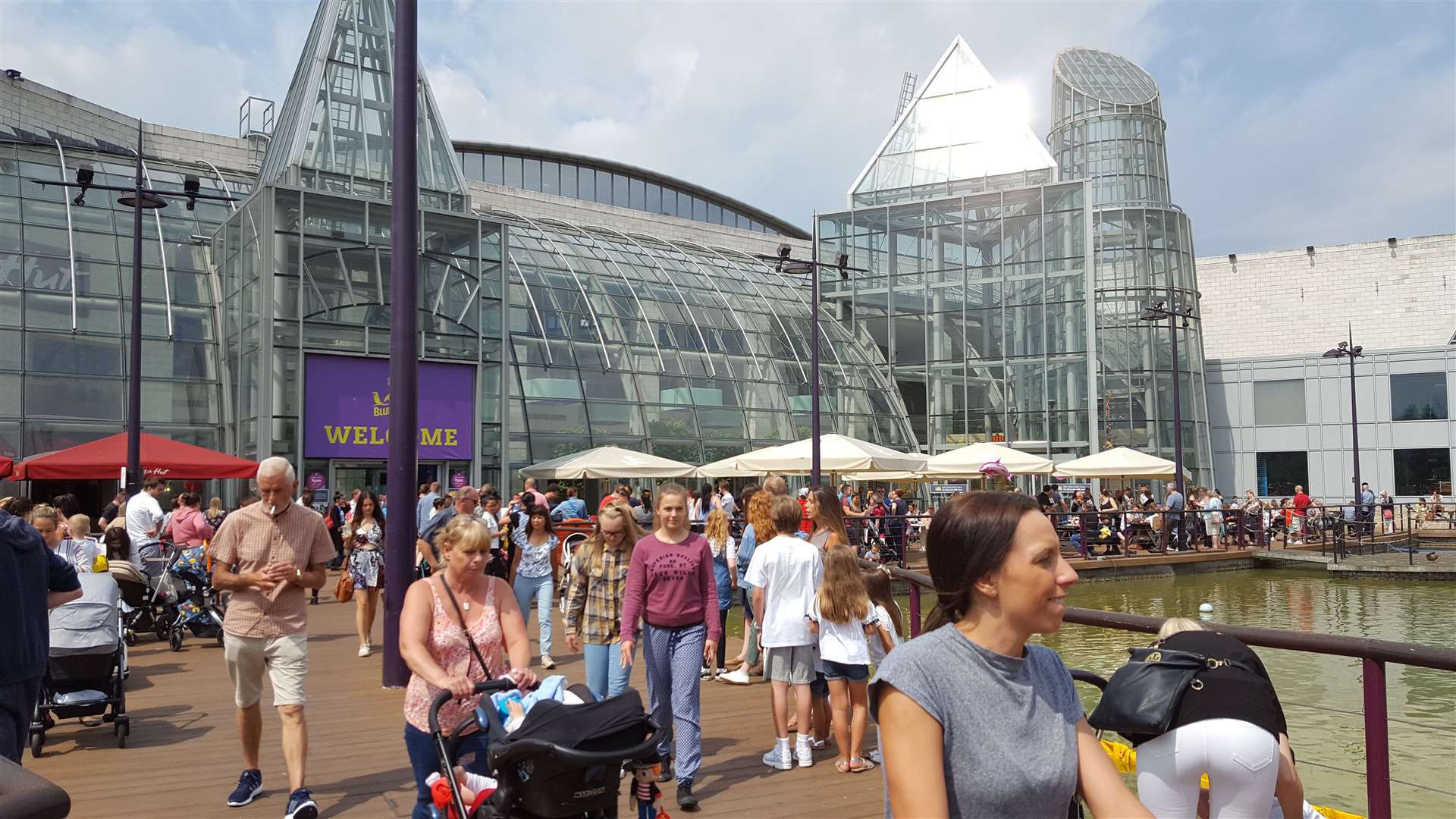 Millions of visitors go to the shopping centre each year