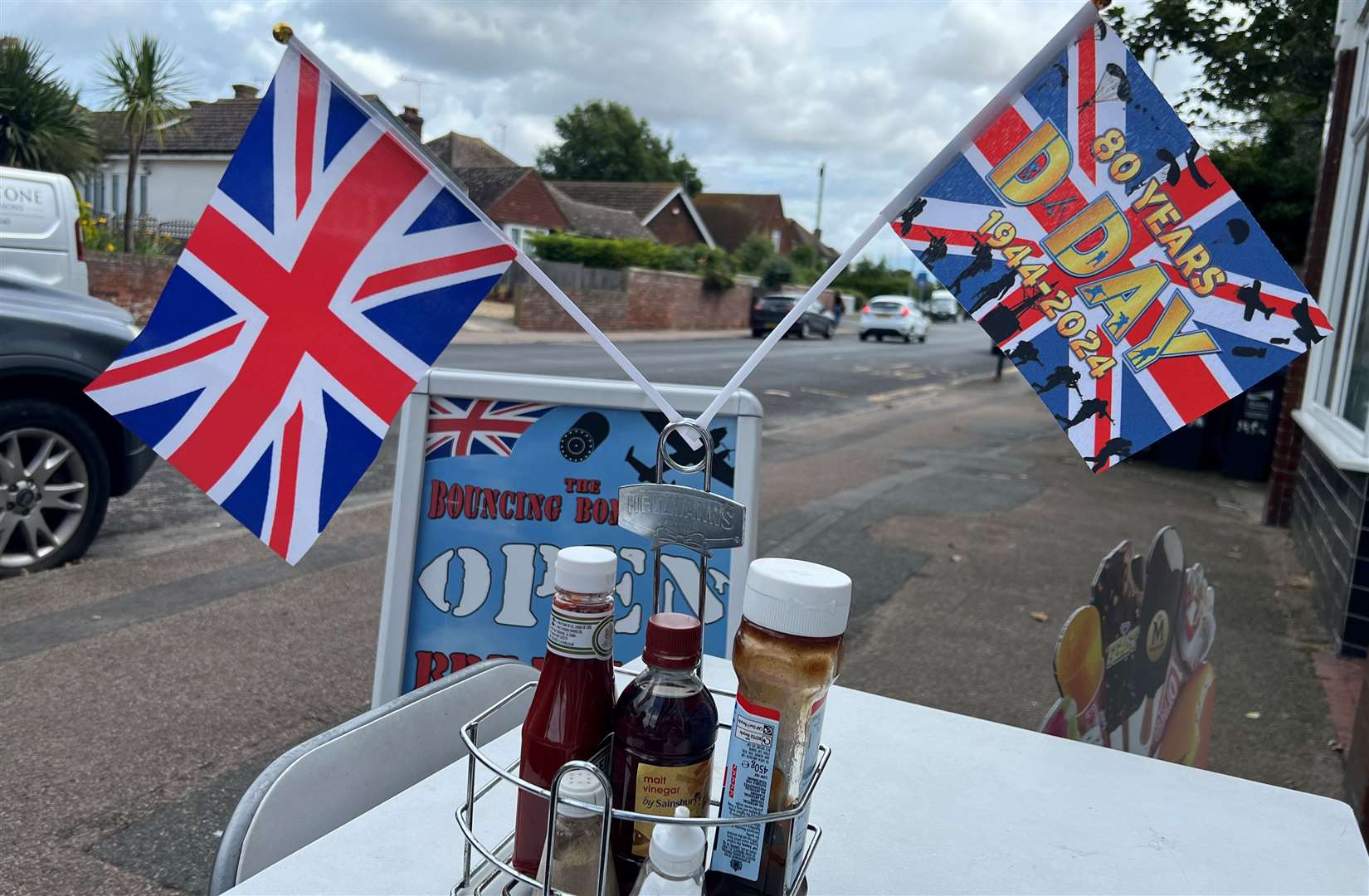 The Bouncing Bomb Cafe - they love a Union Jack (or three)