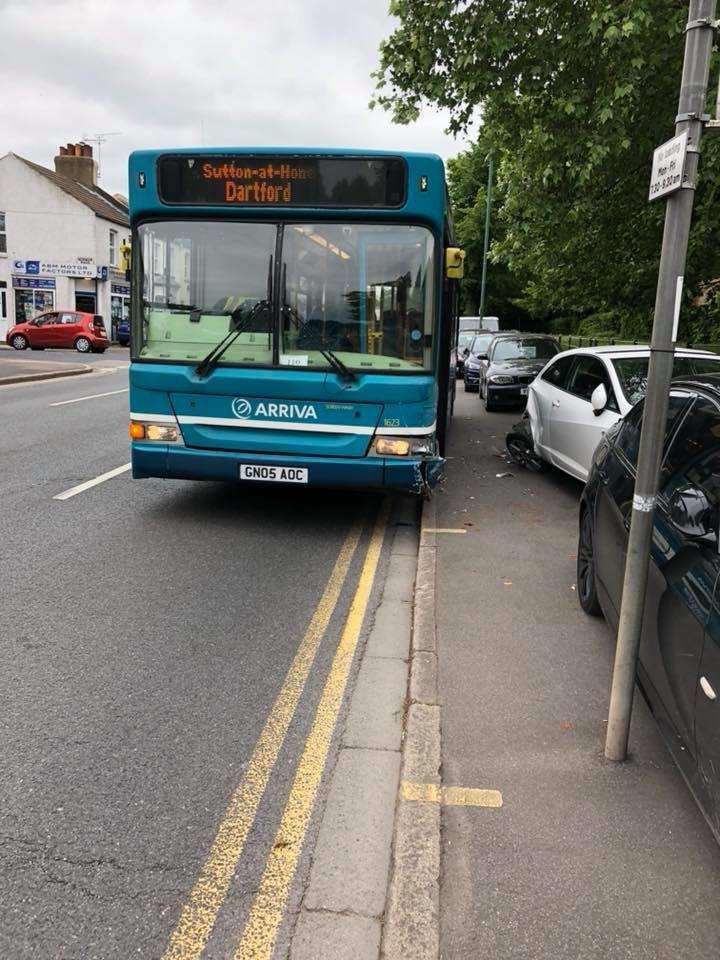 The crash happened on Lowfield Street, Dartford, on Monday. Picture: Craig Jones (2380903)