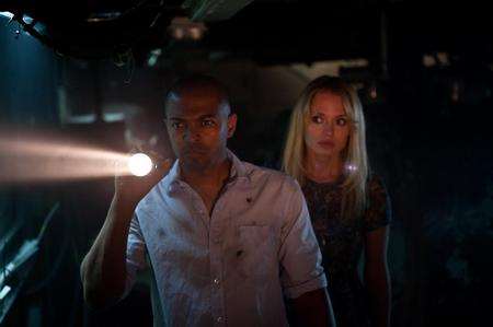 Noel Clarke as Charlie, Laura Haddock as Nikki in Storage 24. Picture: PA Photo/Universal Pictures UK.