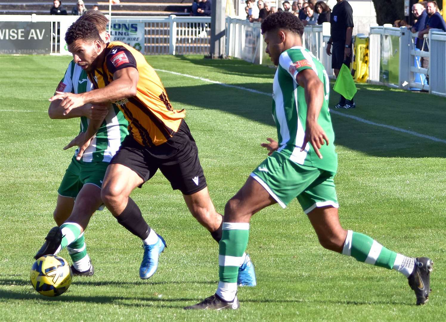 Match action between Folkestone and Chichester. Picture: Randolph File