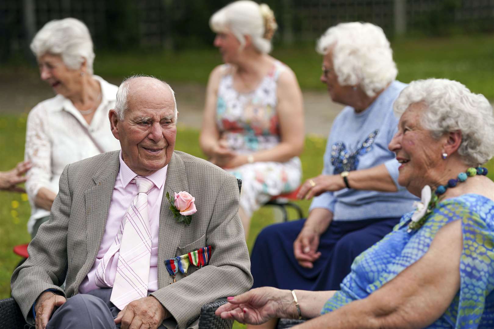 The couple were separated for five months during the pandemic but now get to see each other once a week / (Steve Parsons/PA)