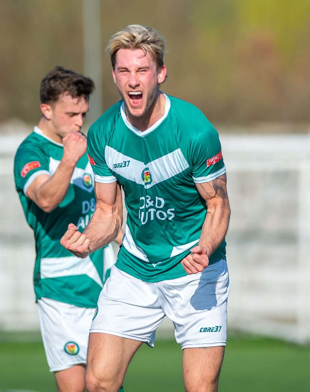 Delight for Tommie Fagg after scoring at the weekend Picture: Ian Scammell