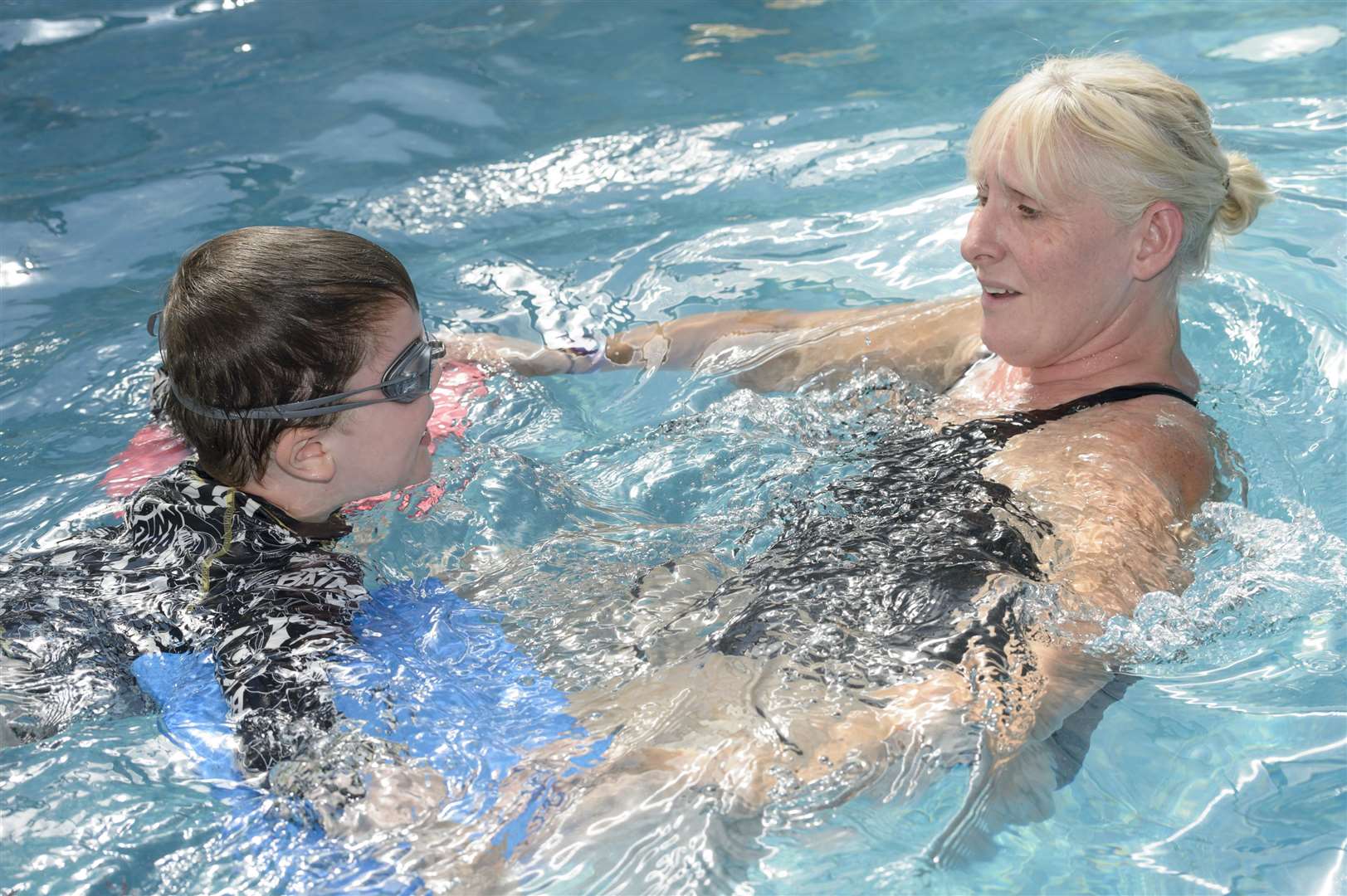 Denise Calver, with pupil Aidan, 4