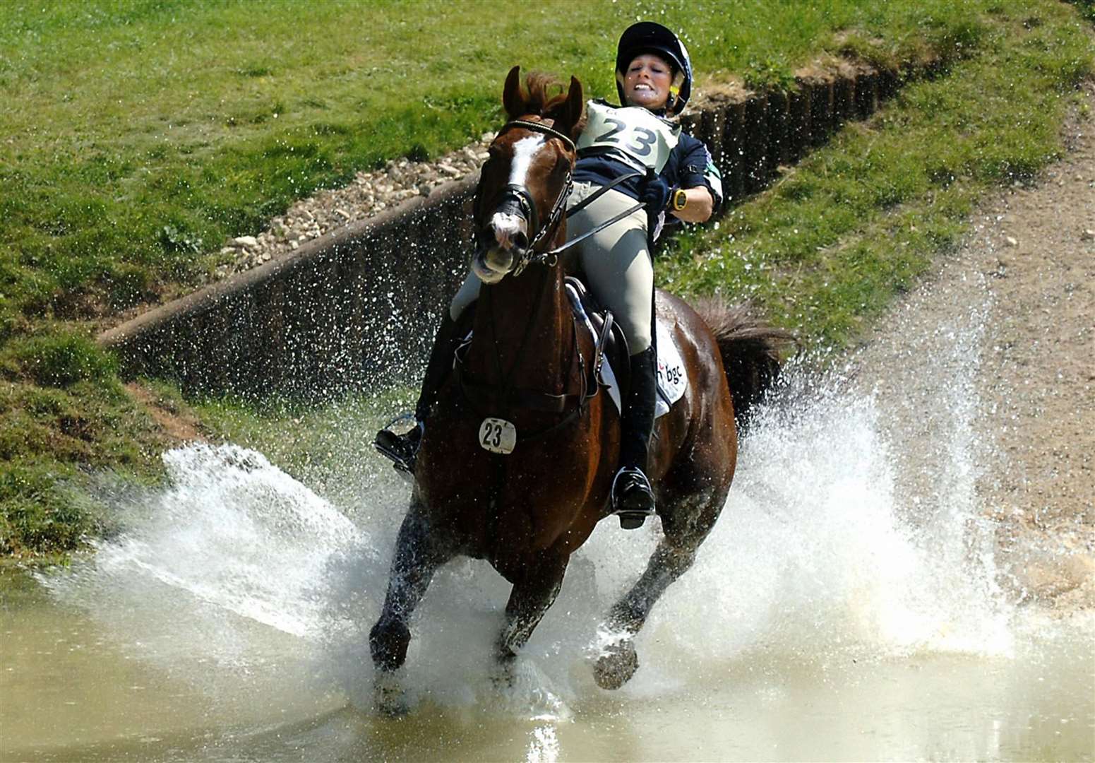 Zara on Ardfield Magic Star at the Bramham International Horse Trials in 2006, two years after she was knocked unconscious after falling from the same horse (John Giles/PA)