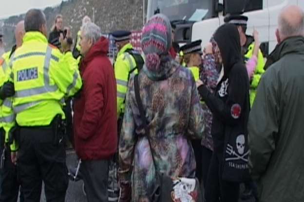 Protesters against the animal exports. Picture: Mike Pett