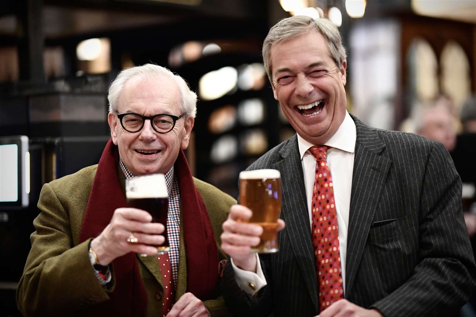 David Starkey and Nigel Farage Picture: Stuart Mitchell