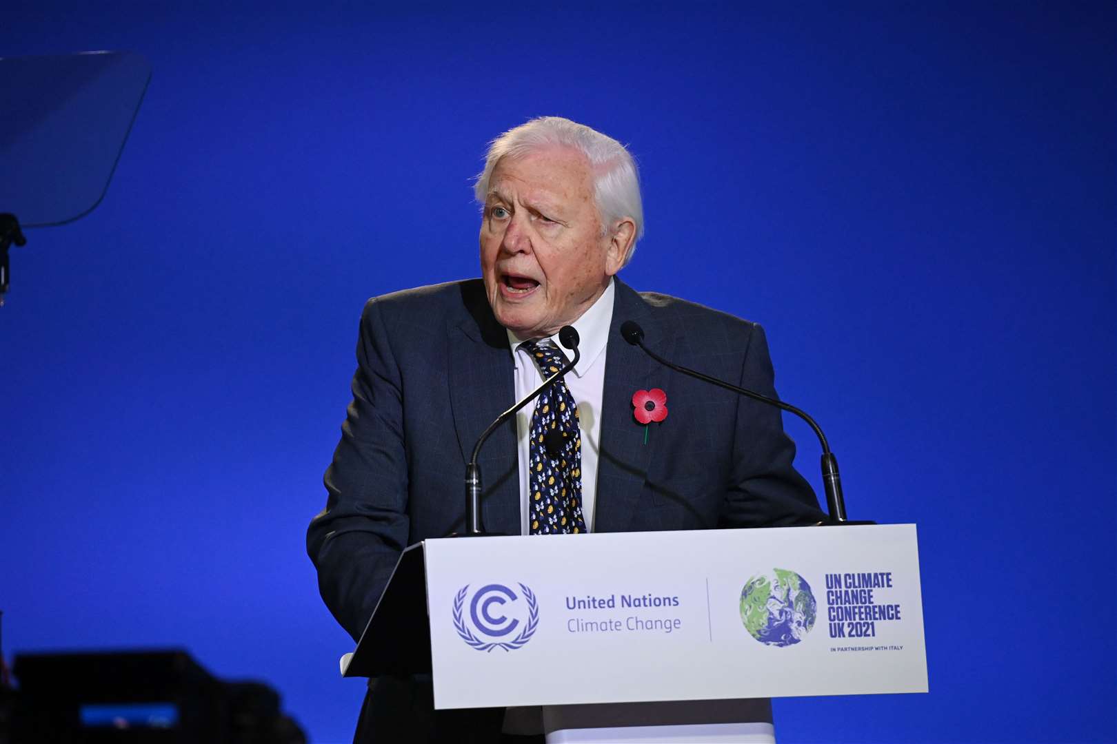 Sir David Attenborough speaking during the opening ceremony (Jeff J Mitchell/PA)