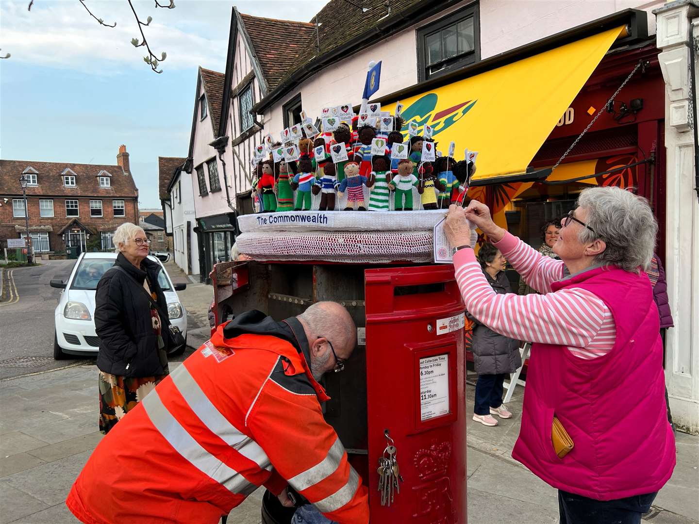 A Commonwealth postbox topper (Secret Society of Hertford Crafters/PA)