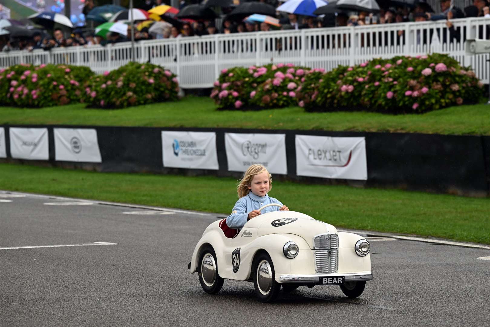 A young racer on the way to winning the Settrington Cup (John Nguyen/PA)