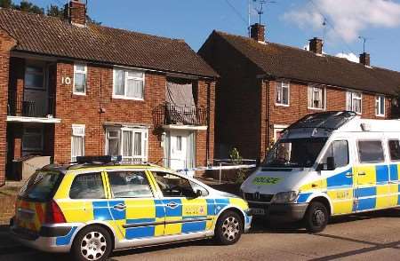 The victim was able to get to his home in Taswell Road at Rainham. Picture: MATT READING
