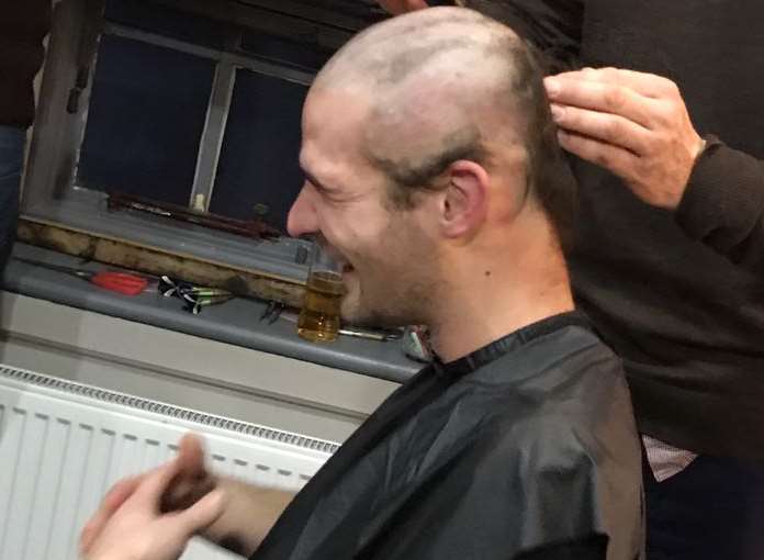Jon's locks are shaved off as he and his pal raise more than £3,000 for Dandelion Time