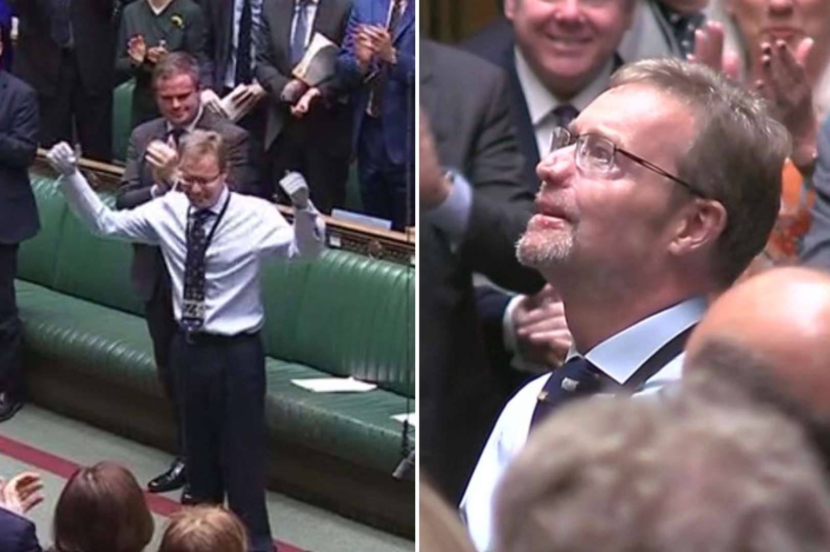 Craig Mackinlay on his return to the Commons on Wednesday - just hours before the Prime Minister announced a snap general election