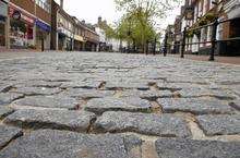 Roadworks in Lower High Street, Ashford