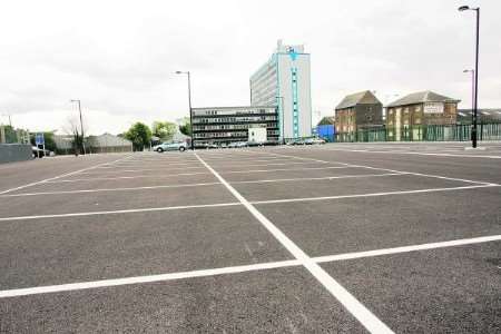 Empty: Dover Place car park at midday on Monday