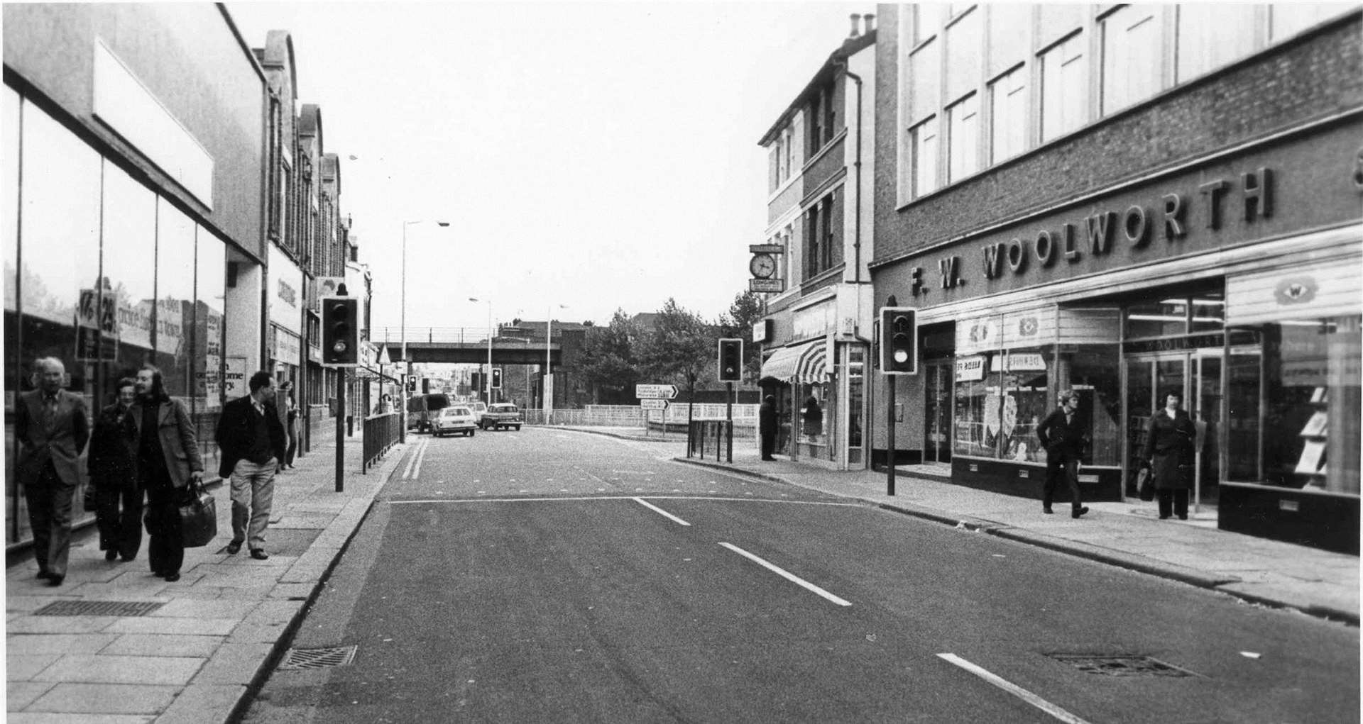 Woolworths can be seen on the right of this picture of High Street, Strood, in October 1980. The building is now home to Iceland Foods