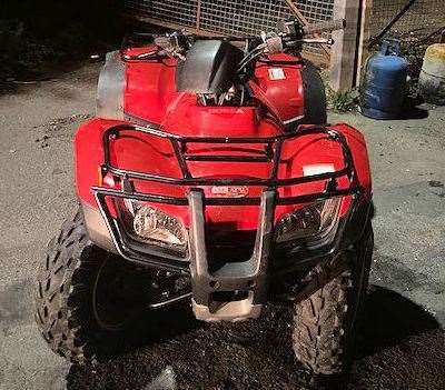 Two stolen quad bikes were seized in Orpington. Picture: Kent Police