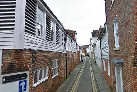 Hawks Lane in Canterbury, where the sex attack happened