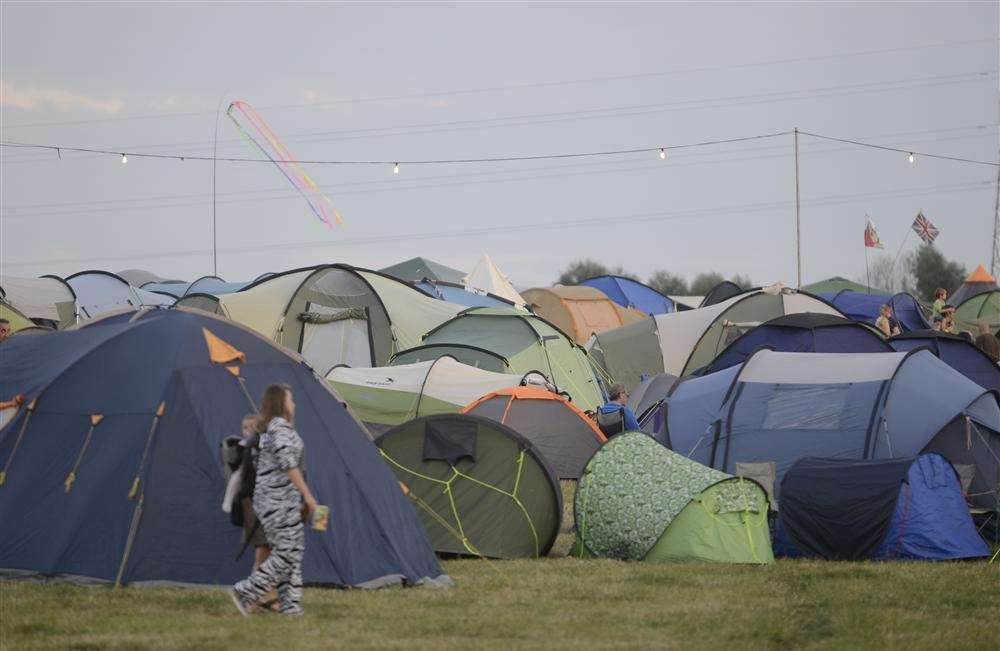 Rows and rows of tents