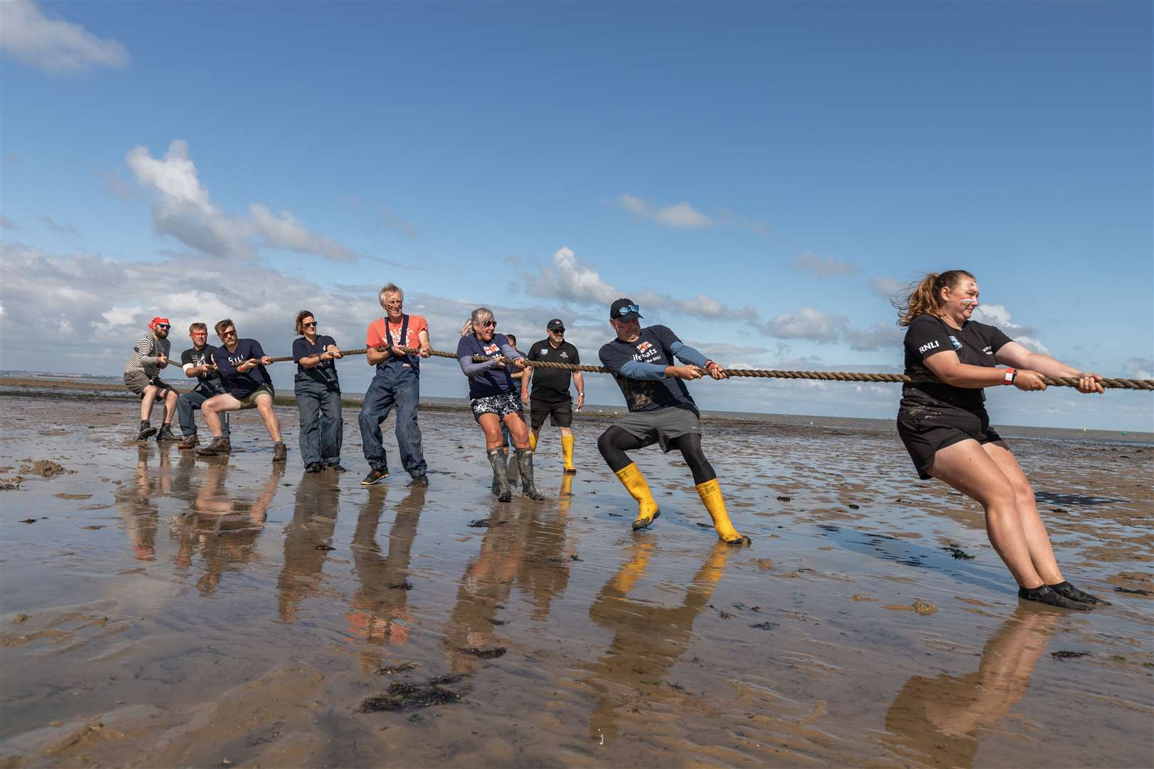 Fun and games at the Whitstable Oyster Rocks Festival mud-tug. Picture: Andrew Hastings