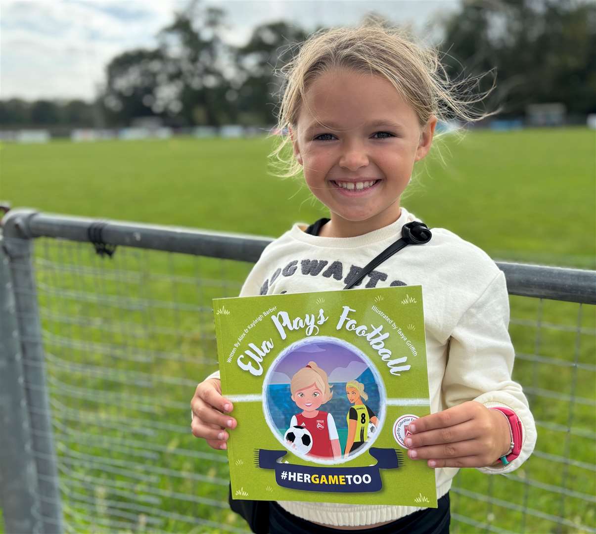 Ella Plays Football is hoping to help squash stereotypes. Picture: Alex Barber