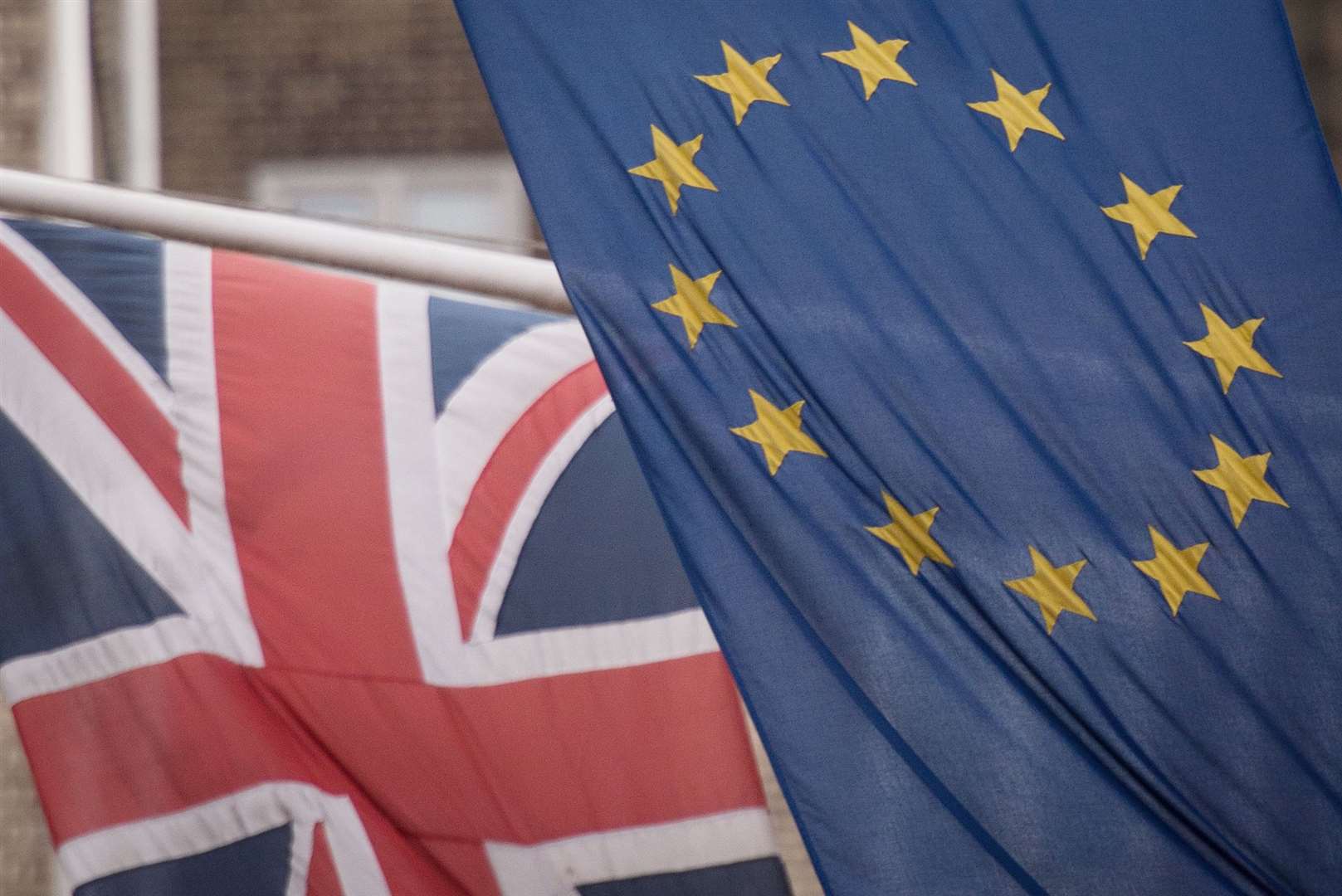 The EU and Union flags (Stefan Rousseau/PA)