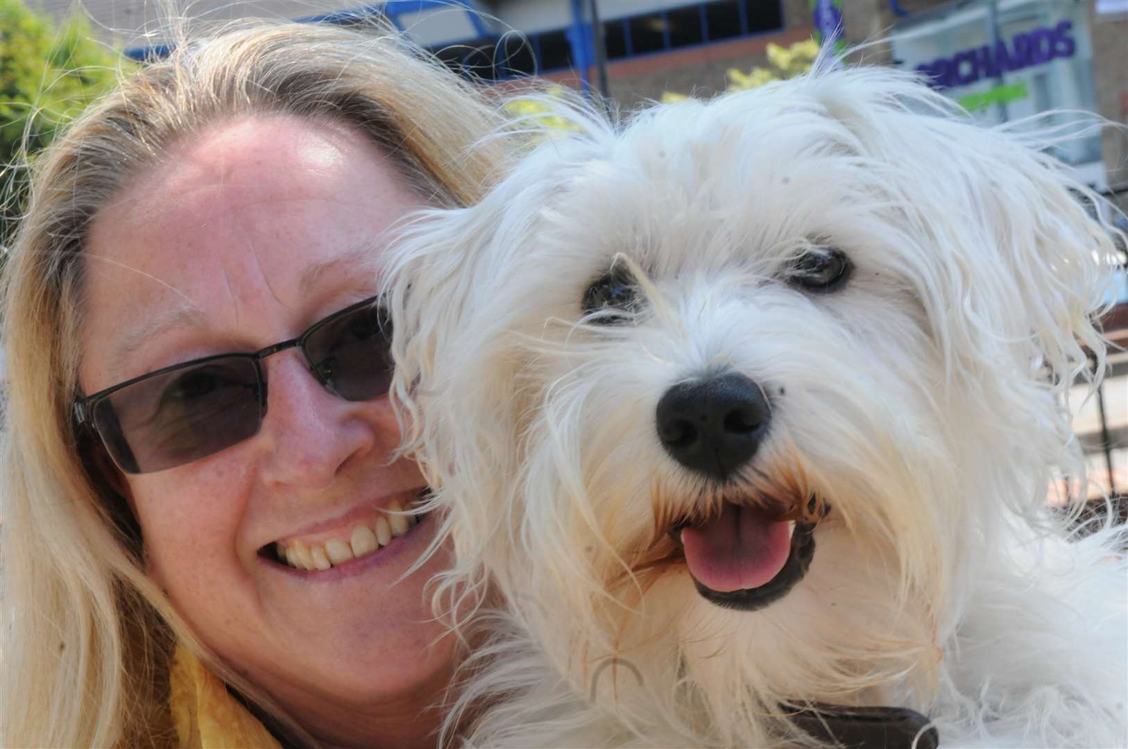 Linda Russel with her dog Heston