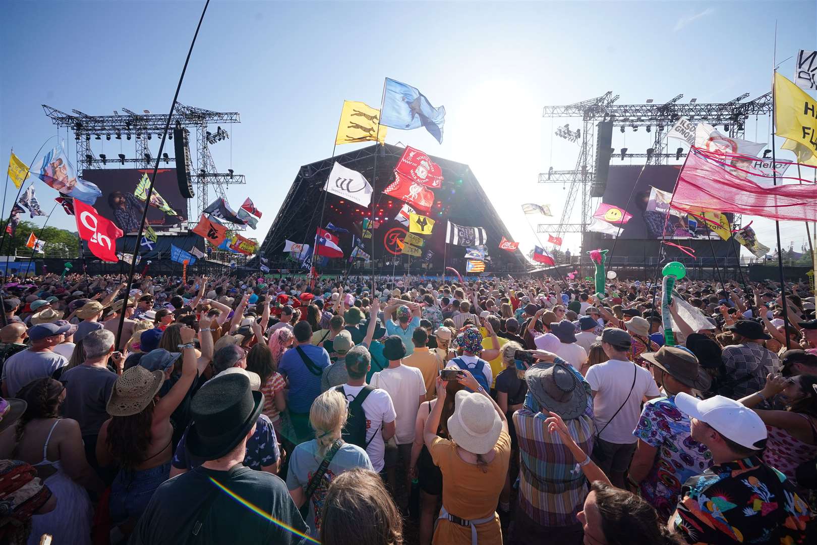 The Pyramid Stage at Glastonbury festival 2023 (Yui Mok/PA)