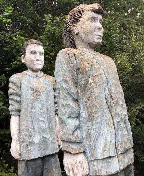 The ageing sculpture, which began to rot and fall apart. Picture: Tony Stevenson