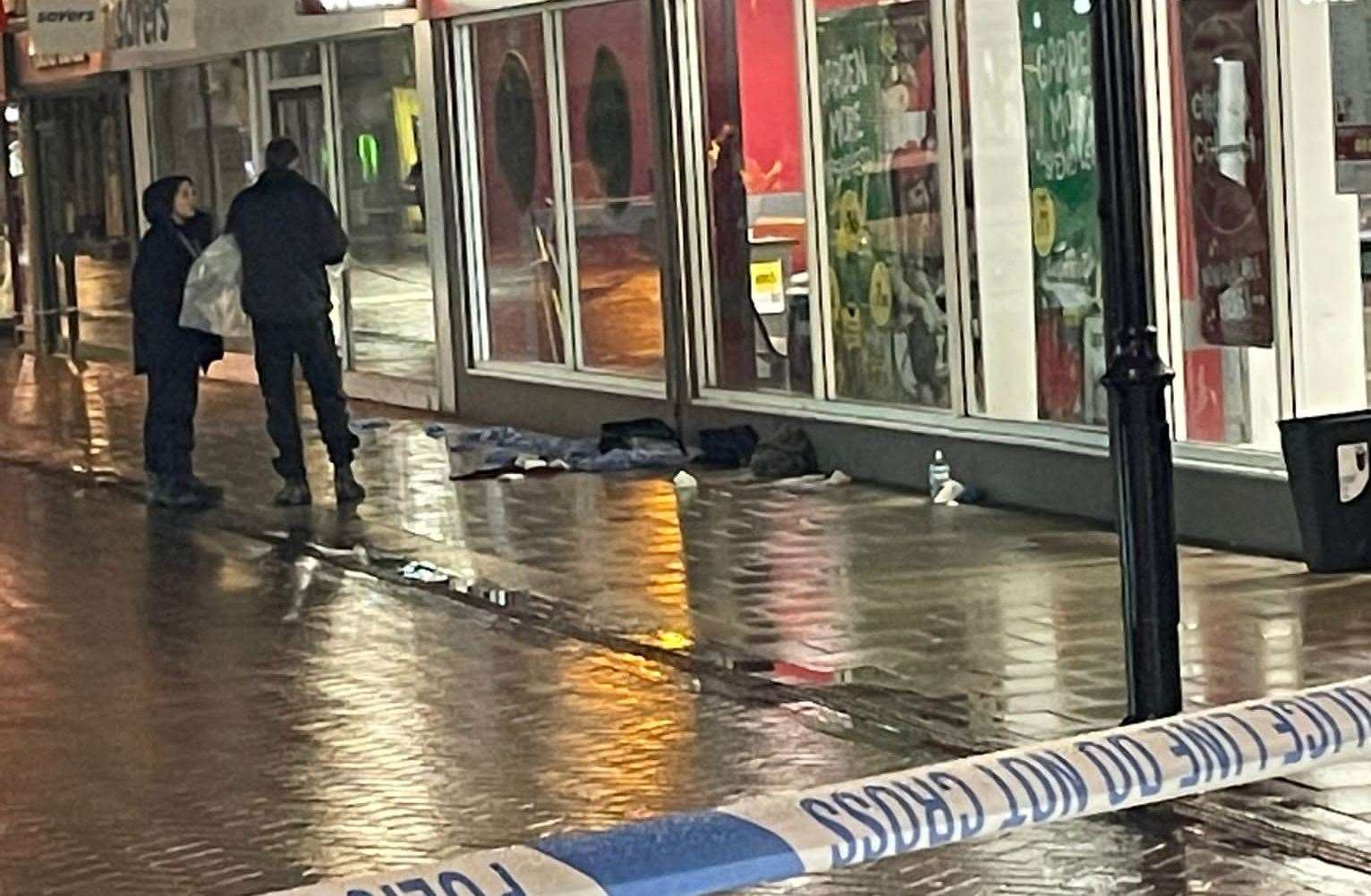 Gillingham High Street Cordoned Off Outside Wilko And Sports Direct ...