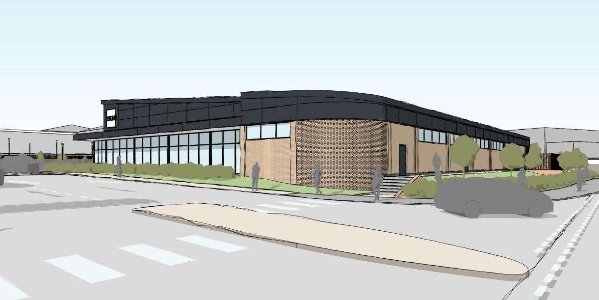 How the new supermarket on Park Farm Industrial Estate in Folkestone could look. Picture: Corstorphine & Wright