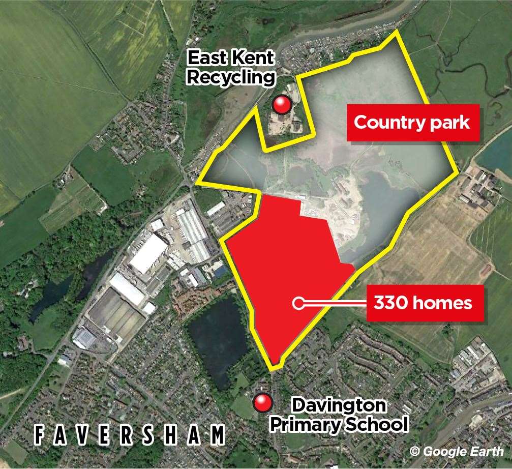 A map showing the location of the £40 million development