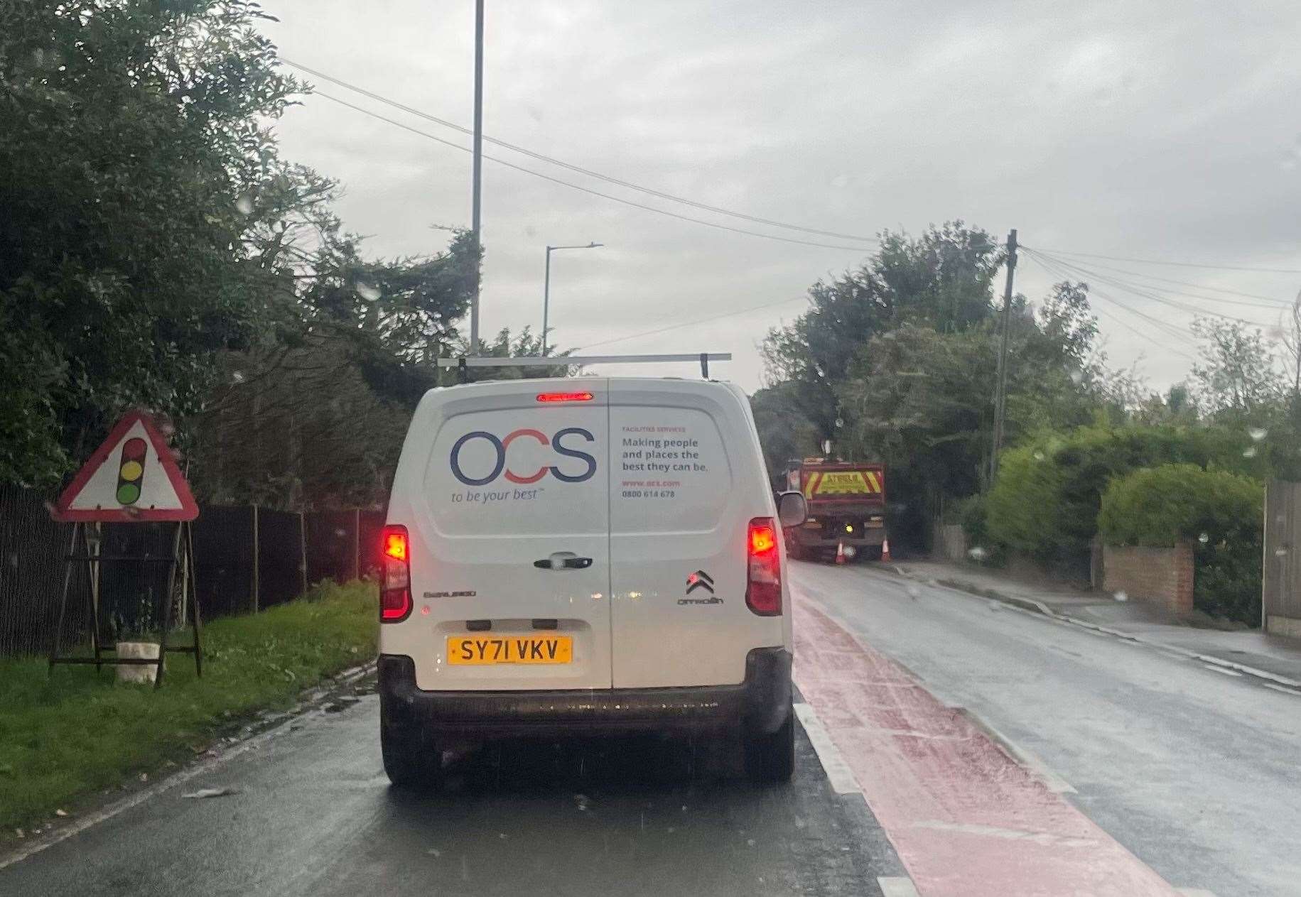 There are delays along A2 Hartlip Hill in Sittingbourne due to drainage maintenance