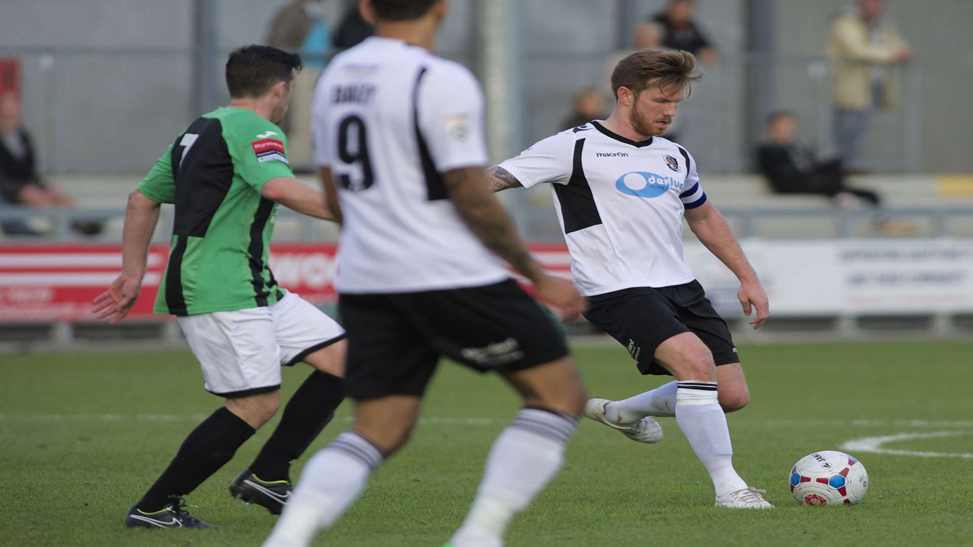 Elliot Bradbrook in action against Burgess Hill in the FA Cup fourth qualifying round Picture: Andy Payton