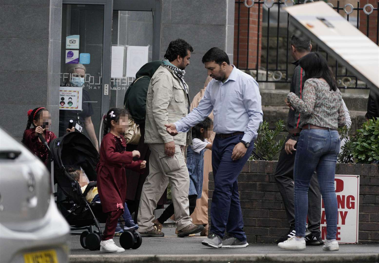 People were seen leaving the hotel on Thursday following the incident (Peter Byrne/PA)