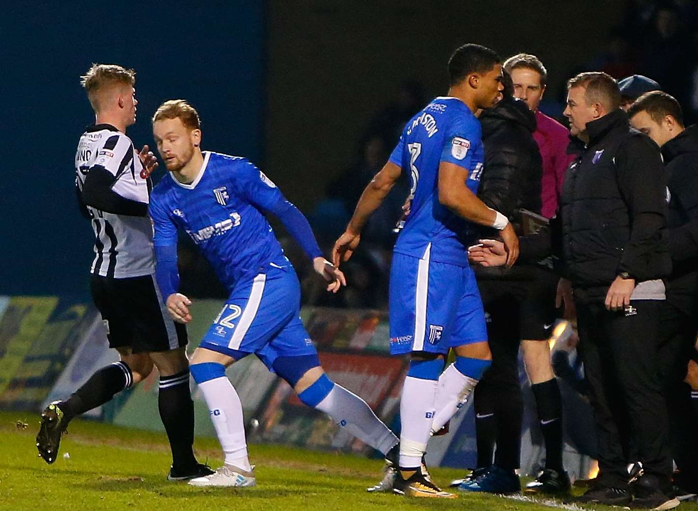 Connor Ogilvie enters the fray with 20 minutes left Picture: Andy Jones