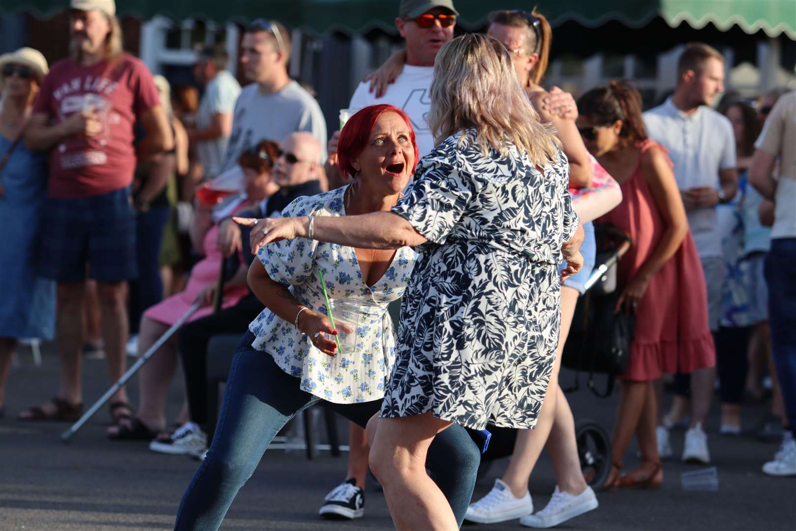 Dancing to Shaken Albert at the Minster-on-Sea Rotary Club's Aviator beer festival