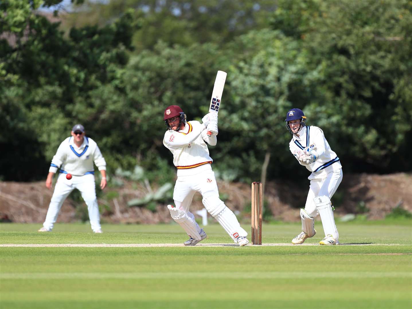 Dan Stickels batting for Minster at Canterbury. Picture: Gary Restall