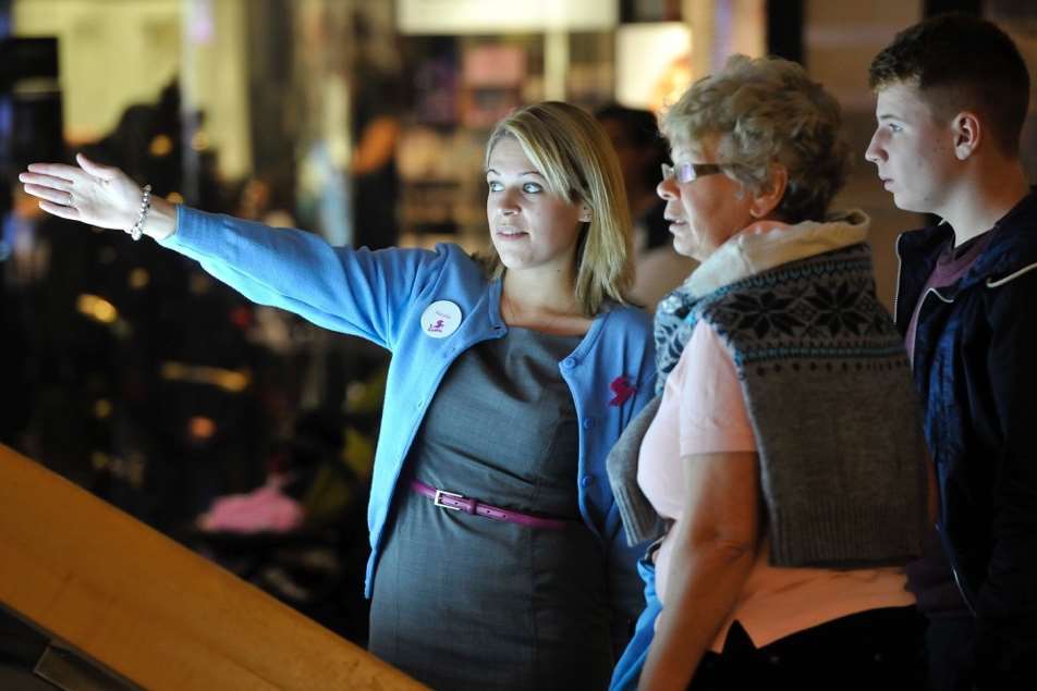 A concierge at Bluewater shopping centre