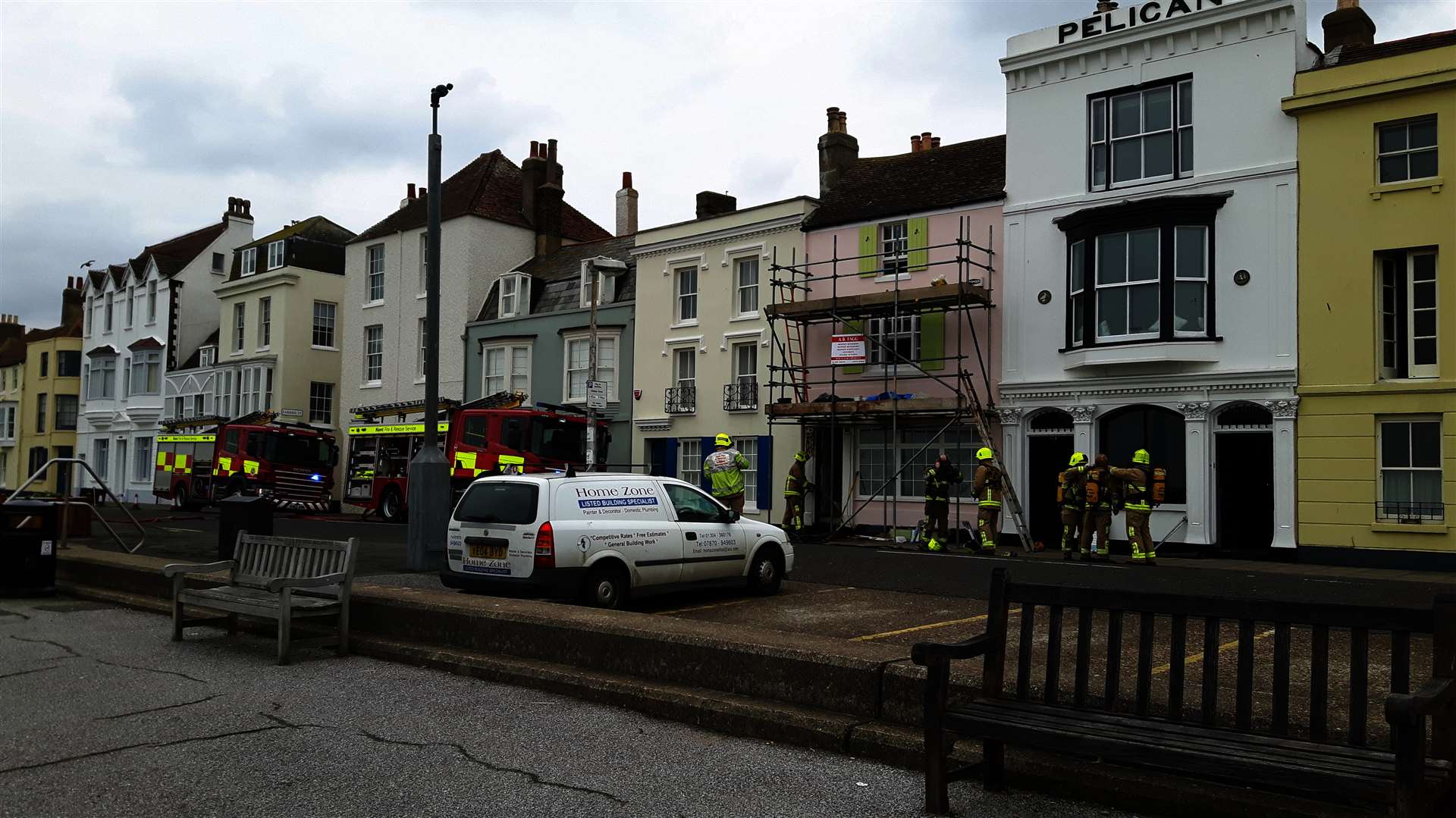 Part of Beach Street has been shut while firefighters deal with the blaze (1216618)