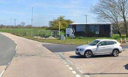 Police have closed B2075 Romney Road, close to the junction with Lydd Road. Picture: Google