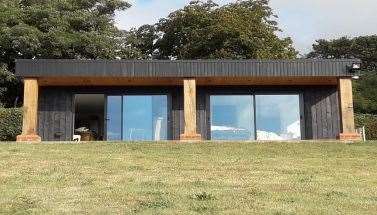 The security office at Paul O'Grady's former home in Aldington, near Ashford. Picture: Lambert and Foster