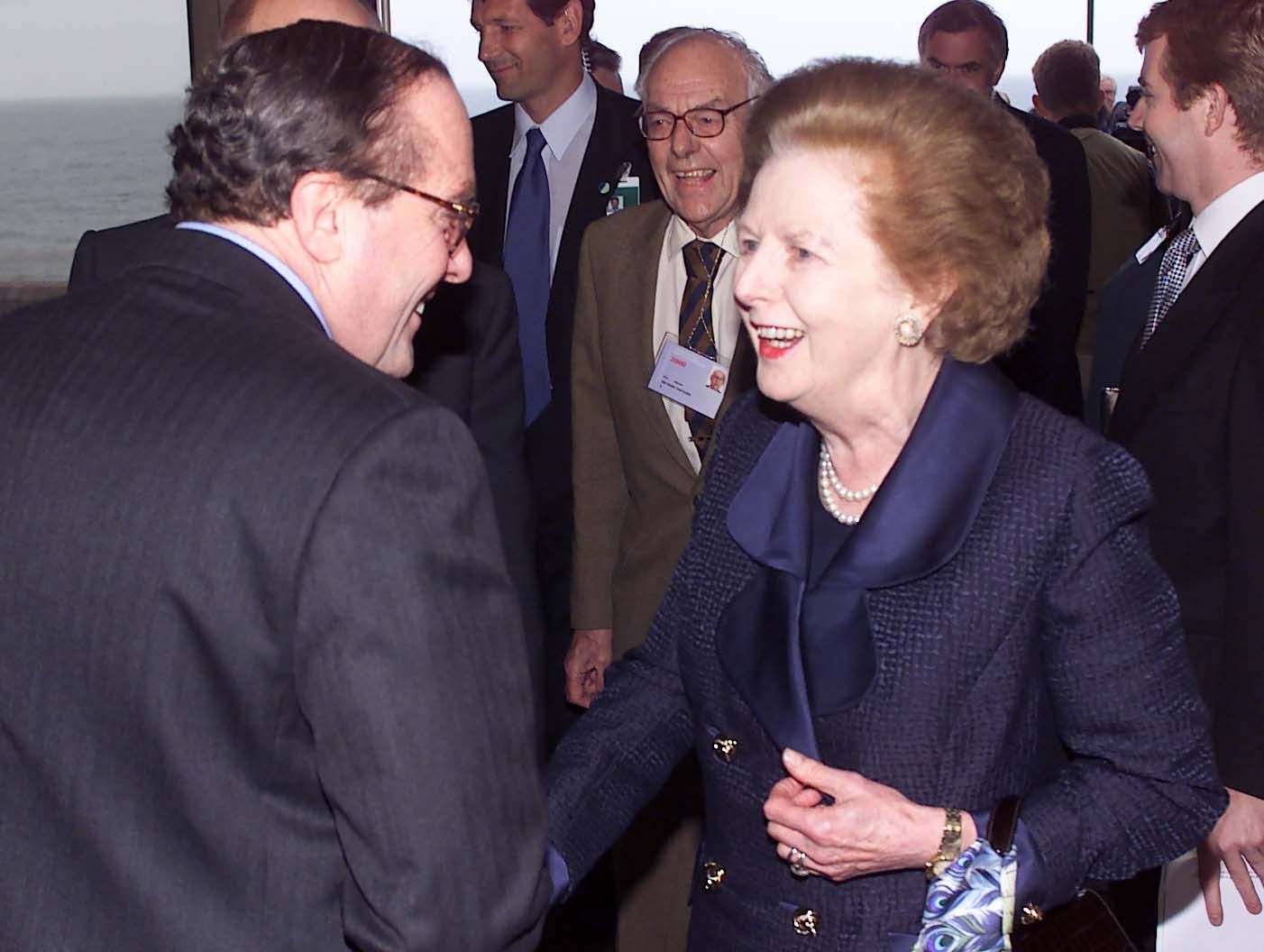 Margaret Thatcher with Michael Ancram (Chris Ison/PA)