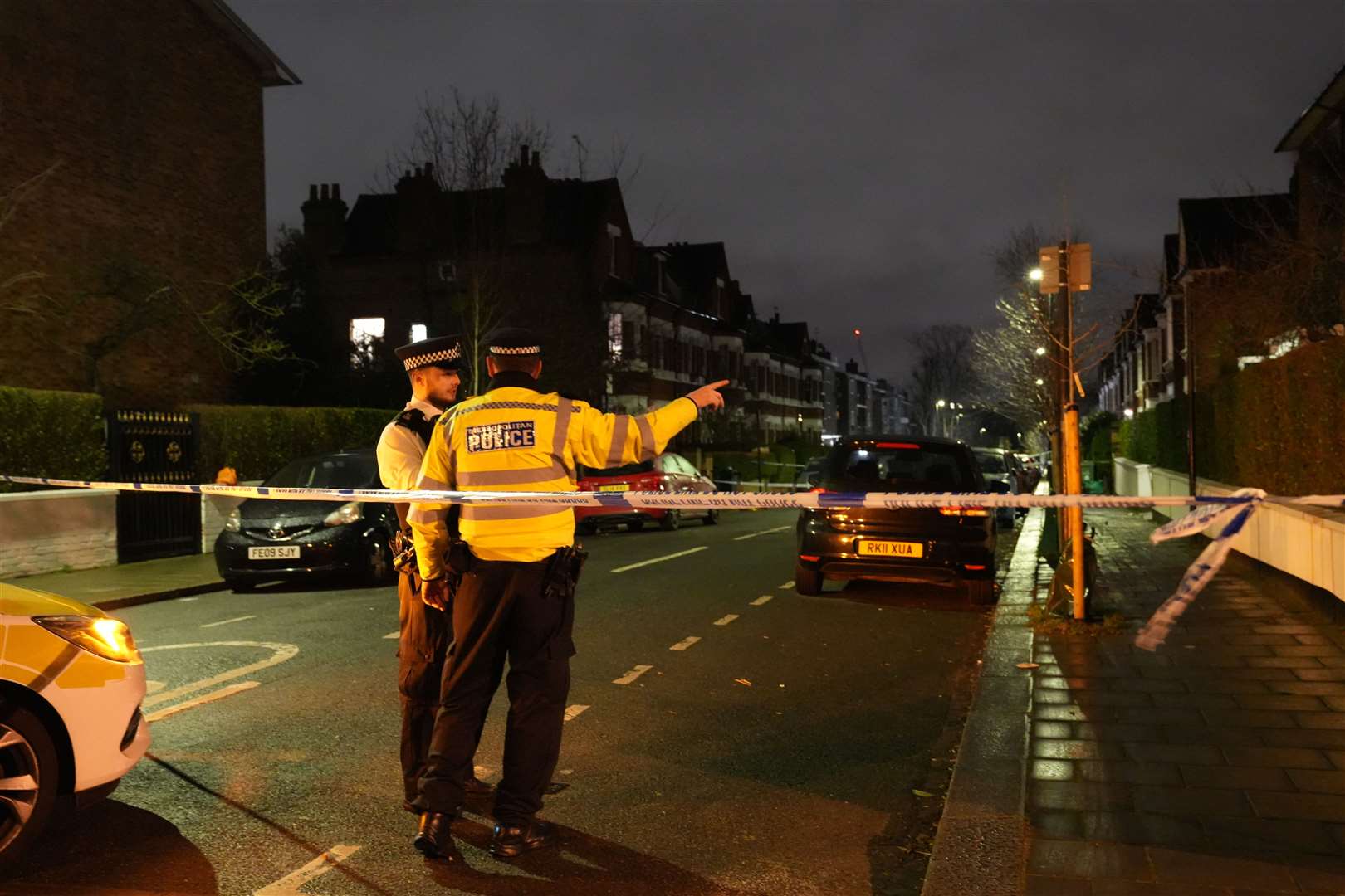 Police attend the scene in Lessar Avenue, south London (James Weech/PA)