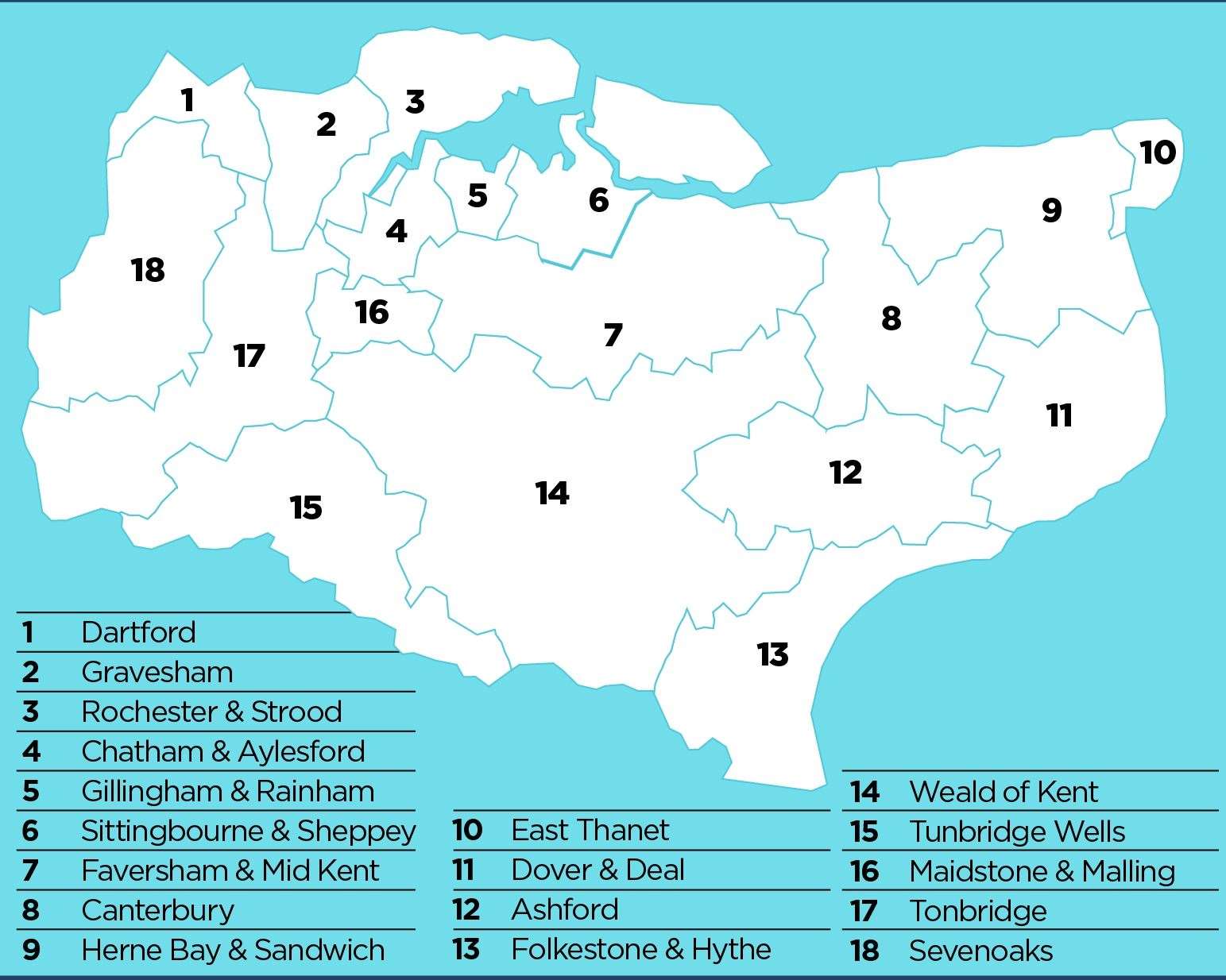 Kent's new parliamentary constituencies