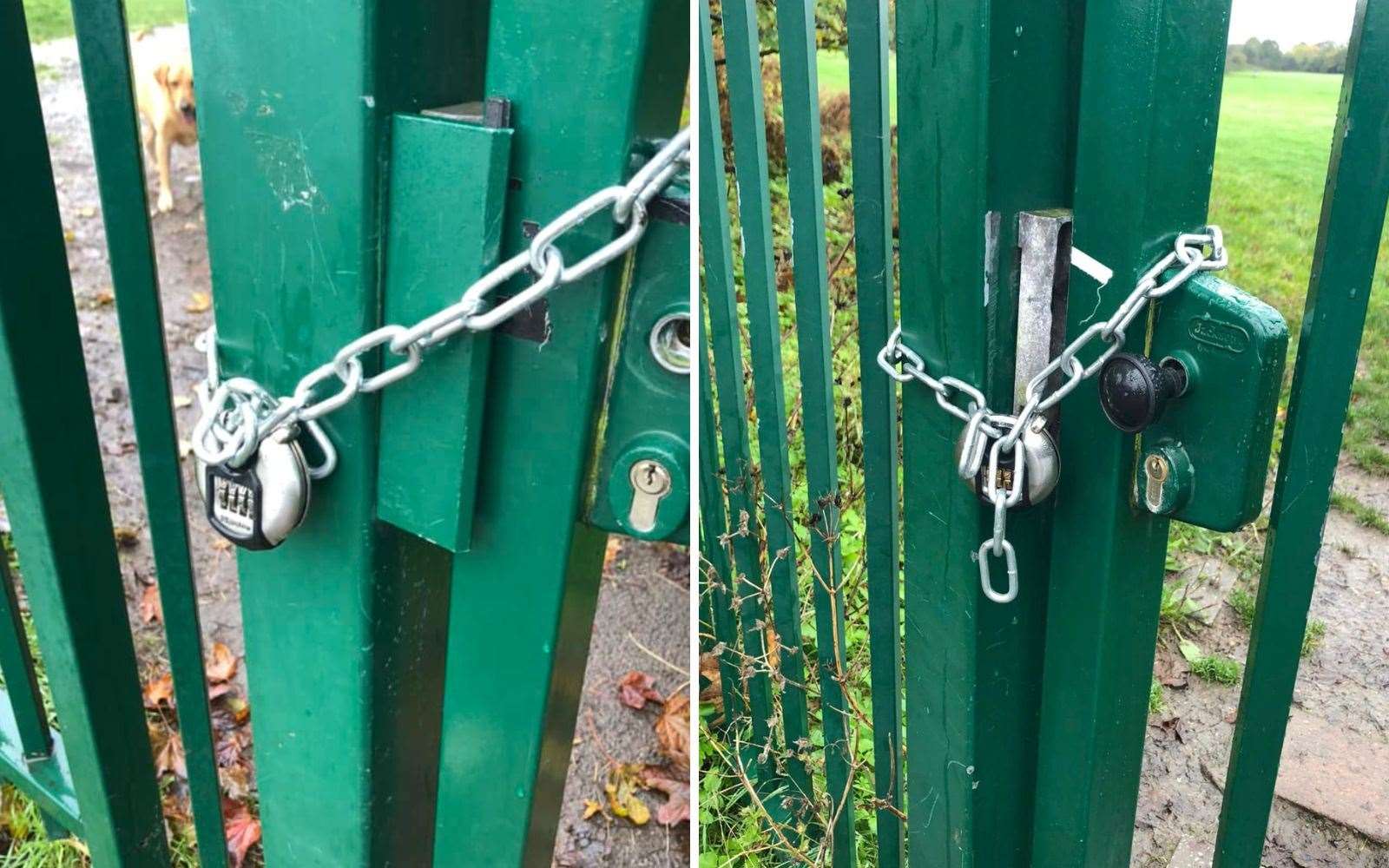 Padlocked gates at Church Street Playing Field