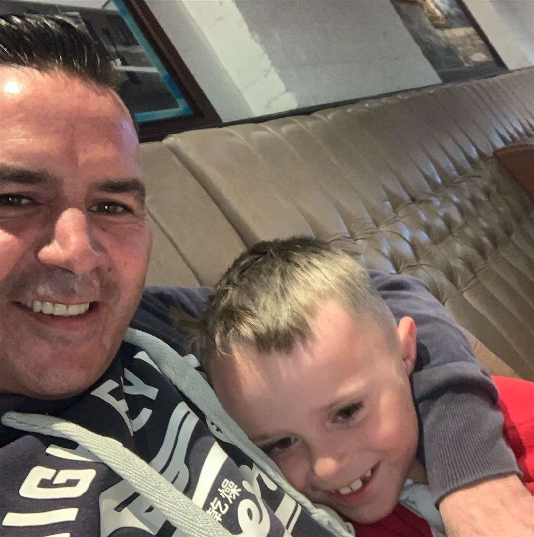 Steve Shepherd had earlier taken his son Riley for dinner in Wetherspoon's when he came across the blaze in Sheerness High Street