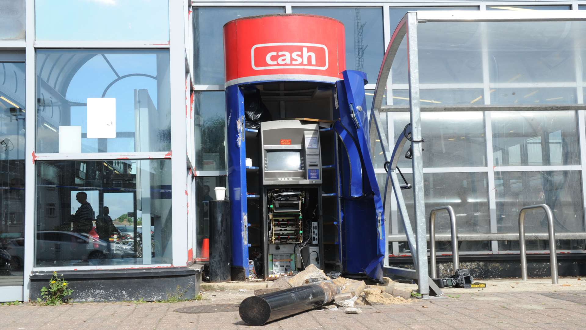 The ATM outside Rainham Station was ram raided