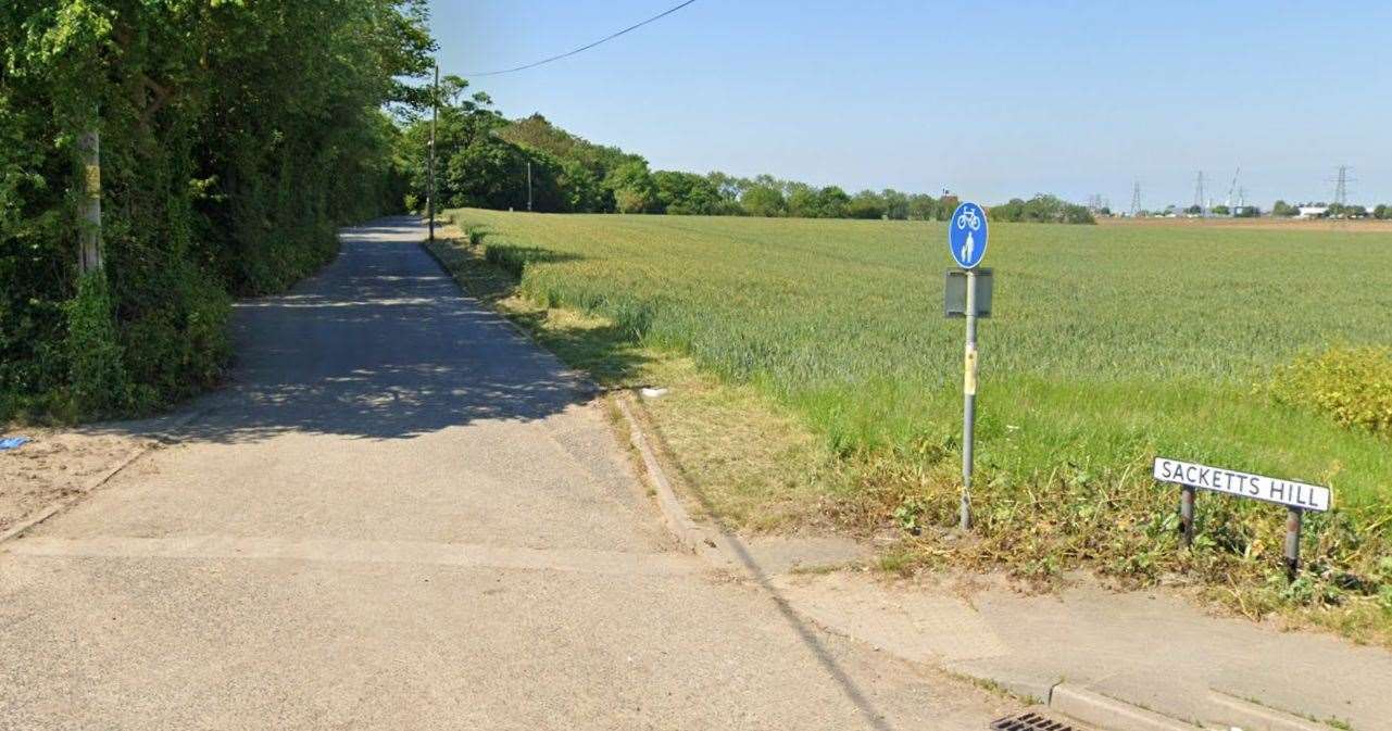 A man is in hospital after a crash in Sacketts Hill in Broadstairs. Picture: Google